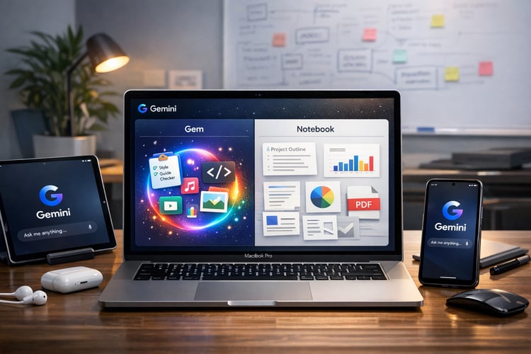 Diferencias y casos de uso: Cómo aprovechar lOs Notebooks y lAs Gems en Gemini