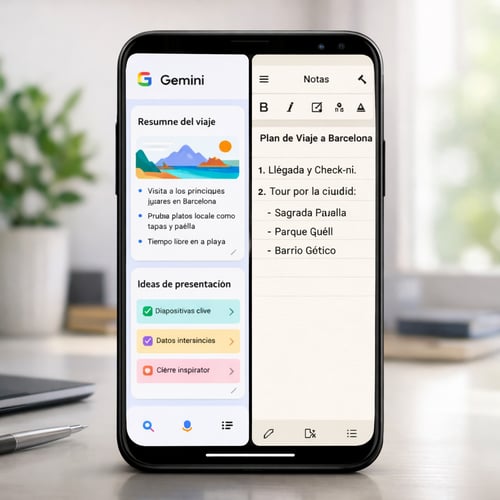 Google Gemini lanza función de pantalla dividida: interactuá con otras apps sin salir del asistente