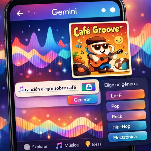 Gemini suma Lyria 3, la IA que compone música a partir de texto, fotos o videos